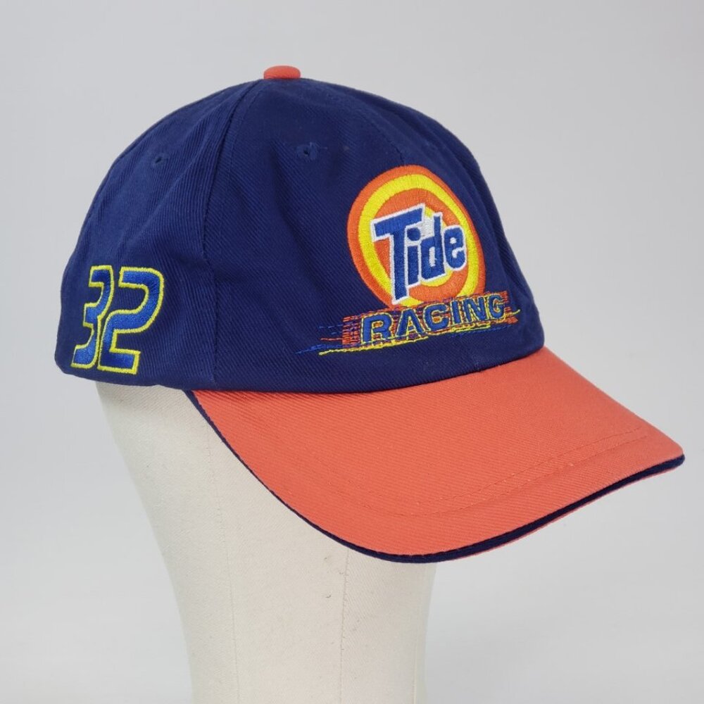 Vintage NASCAR Tide Racing Team 32 Hat Cap Ricky Craven Baseball Downy Adjustabl